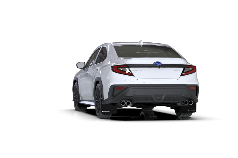 Rally Armor MF92-UR-BLK/WH 22-25 Subaru WRX Black UR Mud Flap w/White Logo