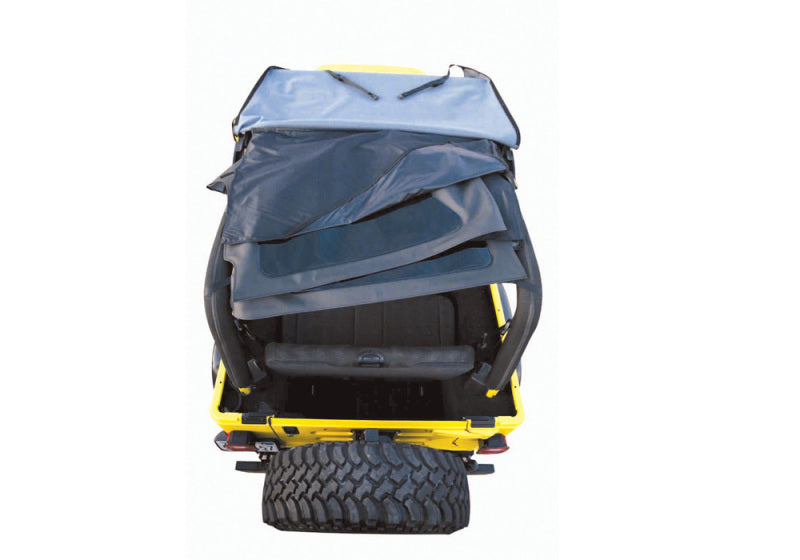 Rampage 109535 1997-2006 Jeep Wrangler(TJ) Excludes LJ Unlimited Frameless Soft Top Kit - Black Diamond