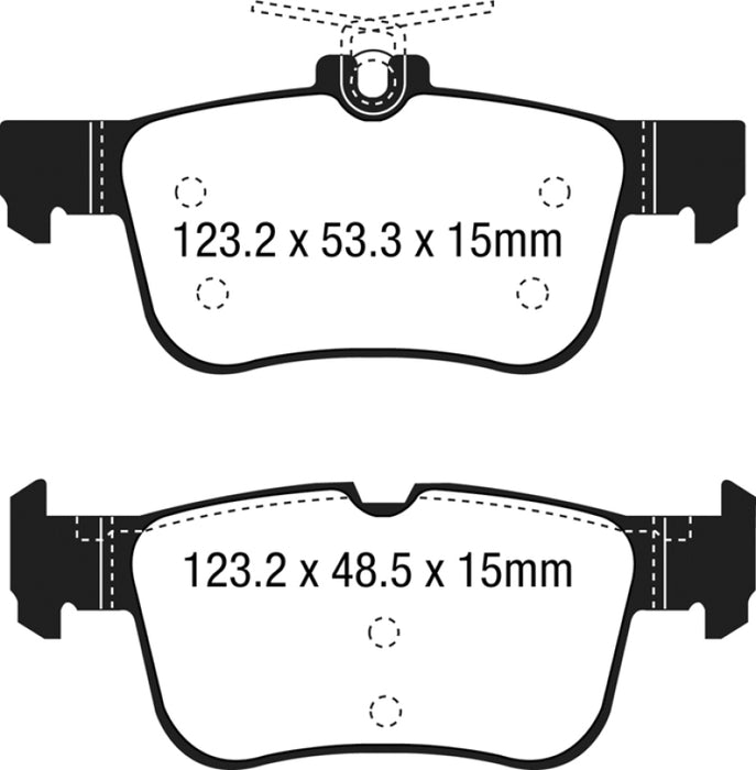 EBC DP23047 15+ Ford Edge 2.0 Turbo FWD Greenstuff Rear Brake Pads