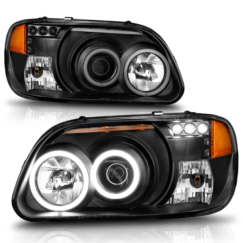 ANZO 111132 1995-2001 Ford Explorer Projector Headlights w/ Halo Black 1 pc