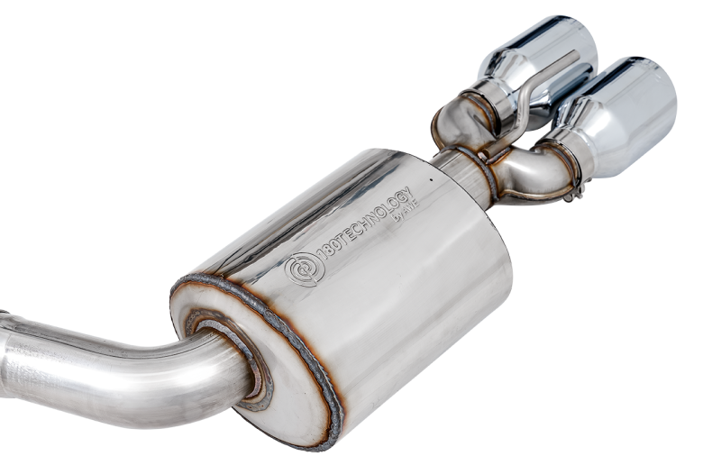 AWE Tuning 3020-42074 2015+ Dodge Challenger 6.4L/6.2L Non-Resonated Touring Edition Exhaust - Quad Silver Tips