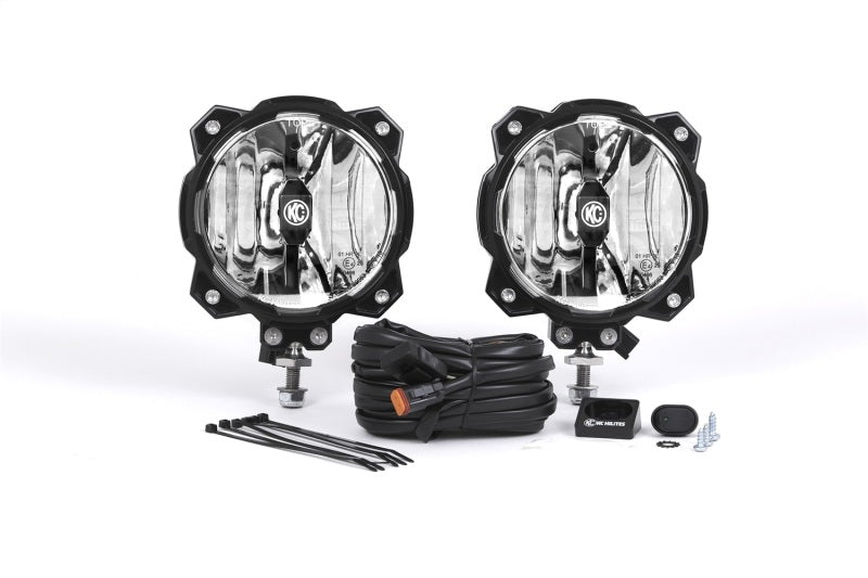 KC HiLiTES 91303 6in. Pro6 Gravity LED Light 20w Single Mount SAE/ECE Driving Beam (Pair Pack System)