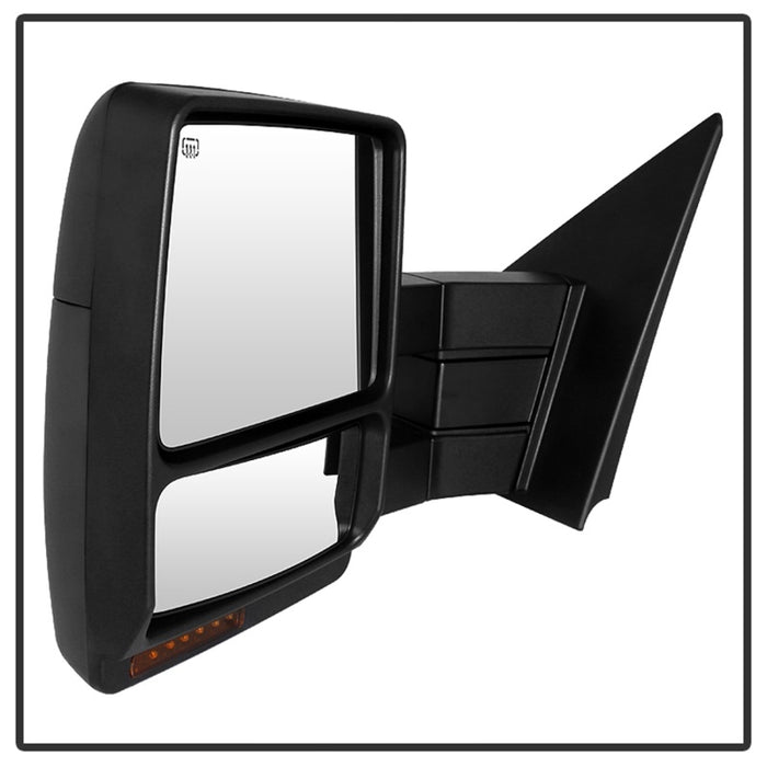 SPYDER 9935381 xTune Ford F150 07-14 Power Heated Amber LED Signal Telescoping Mirror Left MIR-FF15007S-PWH-AM-L