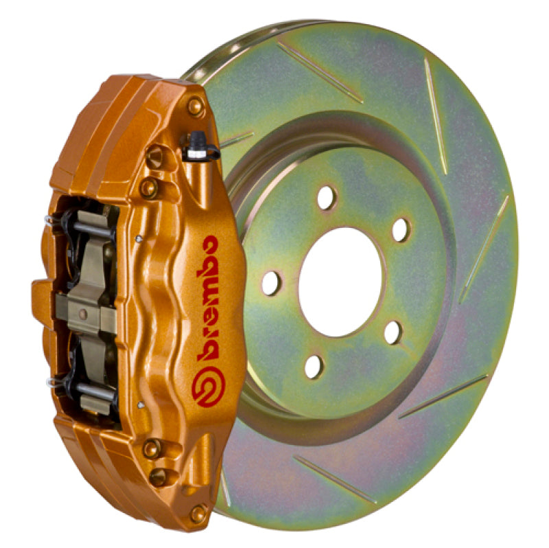 Brembo 1E5.6002A4 02-07 Impreza/WRX/08-14 WRX Fr GT BBK 4 Pist Cast 2pc 326 x30 1pc Rotor Slotted Type1 - Gold