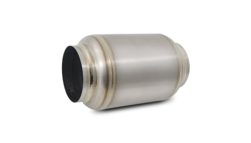 Vibrant 17630 Titanium Muffler w/Natural Tip 3in. Inlet / 3in. Outlet / 4.25in Dia