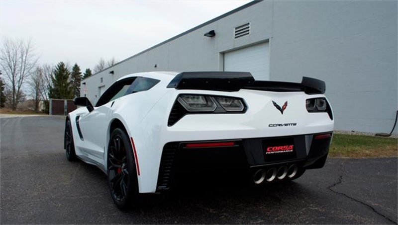 CORSA Performance 14766 Corsa 17-19 Chevy Corvette Z06 (Grand Sport Only) 3in Axle Back Xtreme Exhaust Pol Quad 4.5in Tip