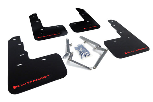 Rally Armor MF47-UR-BLK/RD 17-22 Honda Civic Type R Black UR Mud Flap w/Red Logo