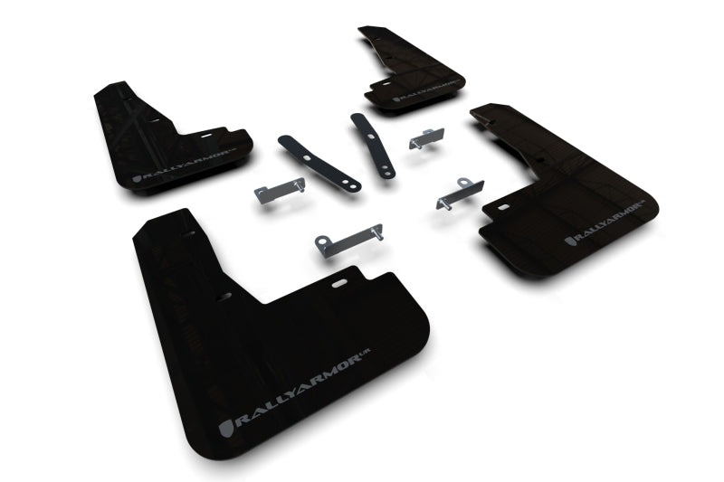 Rally Armor MF91-UR-BLK-DGRY 22-25 Kia EV6 Black UR Mud Flap Dark Grey Logo