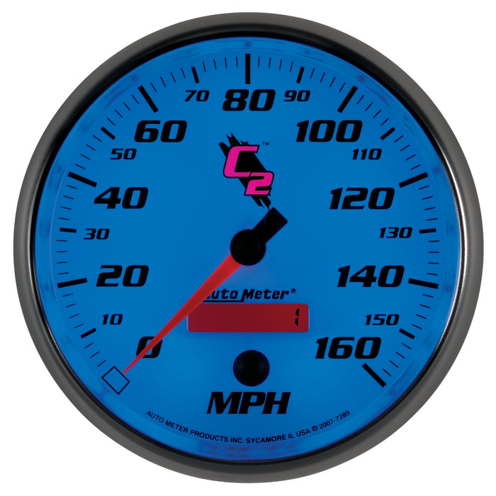 AutoMeter 7289 Autometer C2 5 inch 160MPH In-Dash Electronic Programmable Speedometer