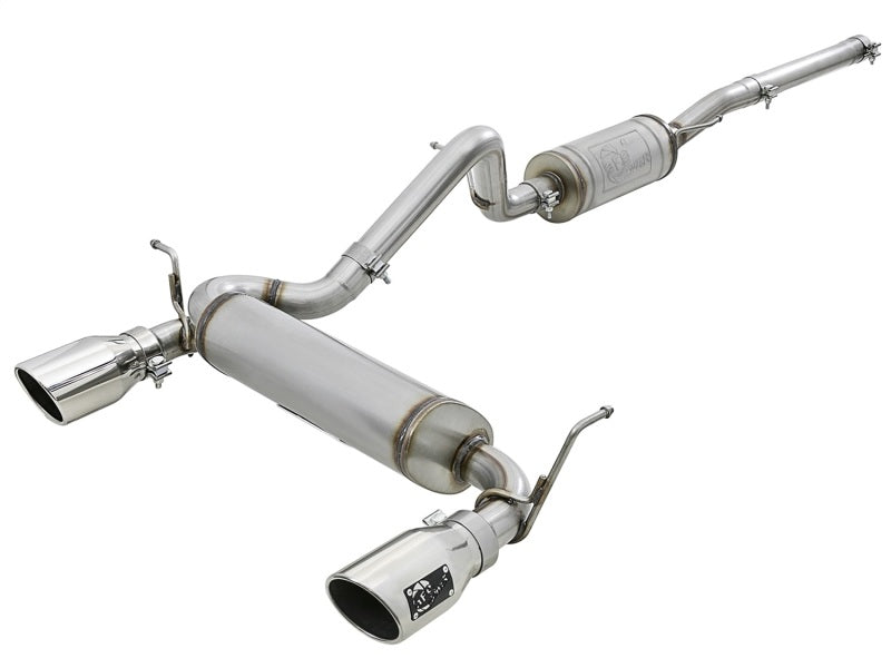 aFe 49-48062-P Rebel Series 2.5in 409 SS Cat-Back Exhaust w/ Polished Tips 07+ Jeep Wrangler (JK) V6 3.6L/3.8L