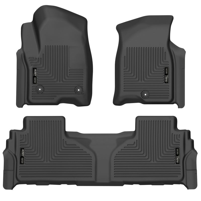 Husky Liners 99241 21-23 Suburban/Tahoe/Yukon/Yukon XL Weatherbeater Front & 2nd Seat Floor Liners - Black