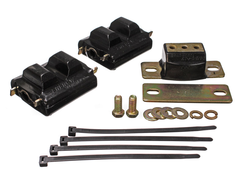 Energy Suspension 3.1130G 73-92 Chevrolet Camaro Black Motor and Transmission Mounts; Zinc Finish