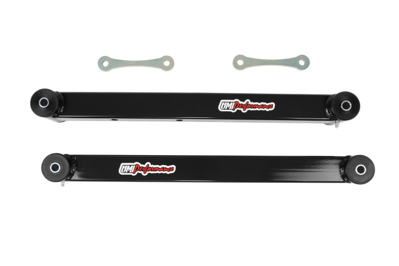 UMI Performance 3622-B UMI 78-96 GM B-Body Boxed Extended Length Lower Control Arms w/Poly Bushings - Black