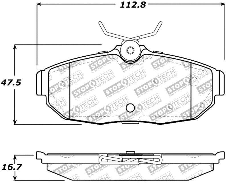 Stoptech 309.10820 StopTech Performance 05-09 Ford Mustang Cobra/Mach 1 V6/GT / 10 Shelby/Shelby GT Rear Brake Pads
