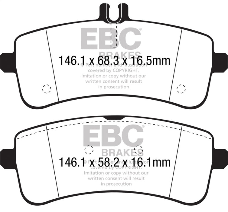 EBC DP52350NDX 2015+ Mercedes-Benz C63 S AMG (W205) 4.0L Twin Turbo Bluestuff Rear Brake Pads