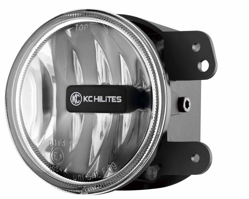 KC HiLiTES 1497 10-18 Jeep JK 4in. Gravity G4 LED Light 10w SAE/ECE Clear Fog Beam (Single)