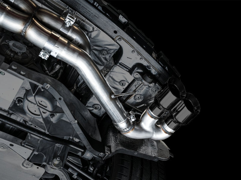 Awe Tuning C8 Corvette Exhaust Quad Black Tips AWE3020-43086