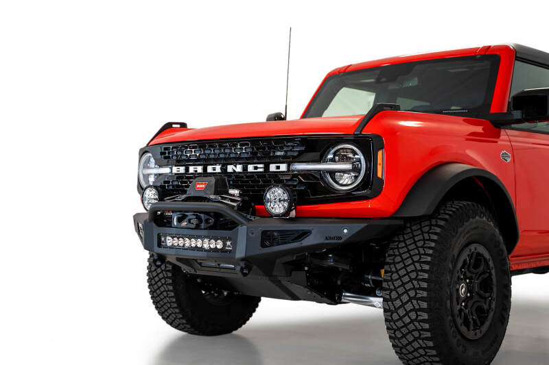 Addictive Desert Designs F230181060103 2021+ Ford Bronco Rock Fighter Front Bumper - Hammer Black
