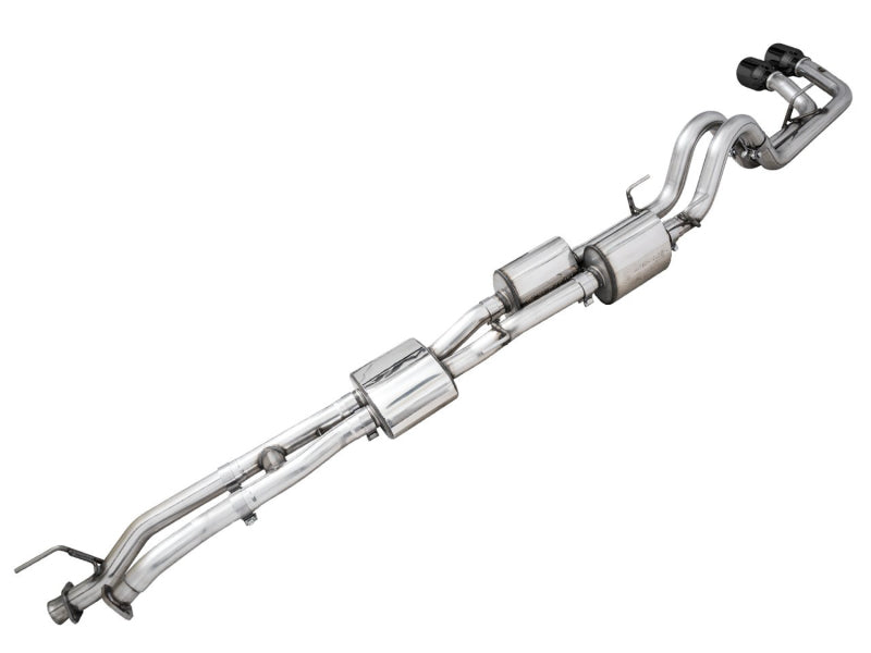 AWE Tuning 3015-33826 AWE 16-22 Toyota Tacoma 0FG Catback Exhaust w/ BashGuard - Dual Diamond Black Tips