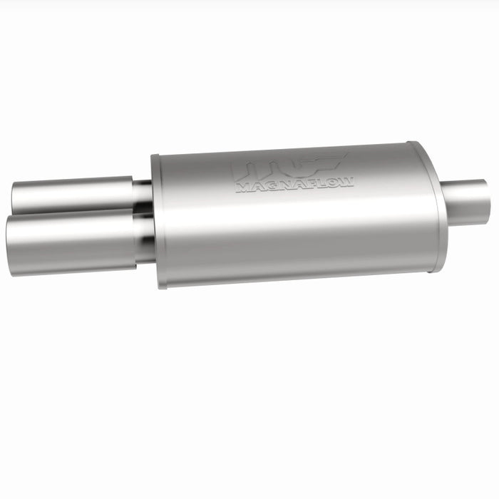 Magnaflow Perf Exhaust MAG14815 Stainless Muffler 2.25in In / Dual 3in Tips Out