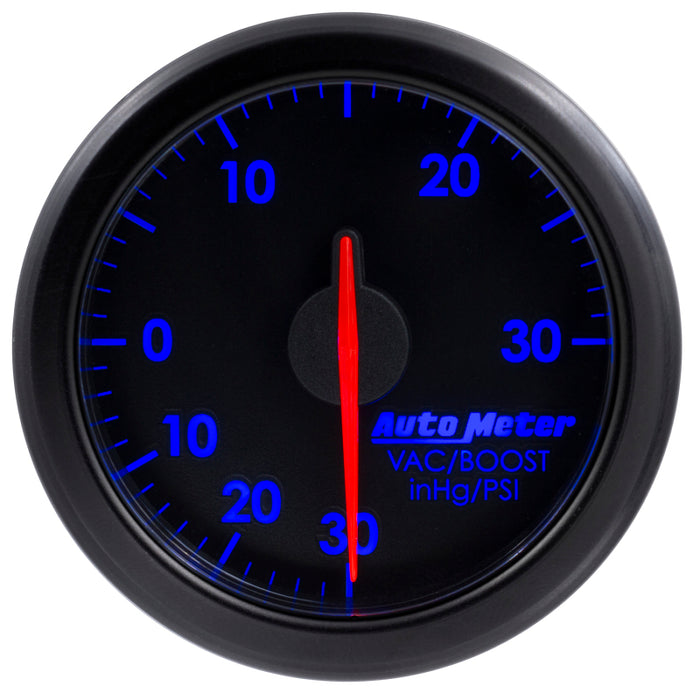 AutoMeter 9159-T Autometer Airdrive 2-1/6in Boost/Vac Gauge 30in HG/30 PSI - Black