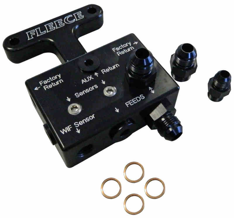 Fleece Performance FPE-FFD-RF-3G 03-07 Dodge 5.9L / 07.5-09 6.7L Cummins 3rd Gen Fuel Distribution Block