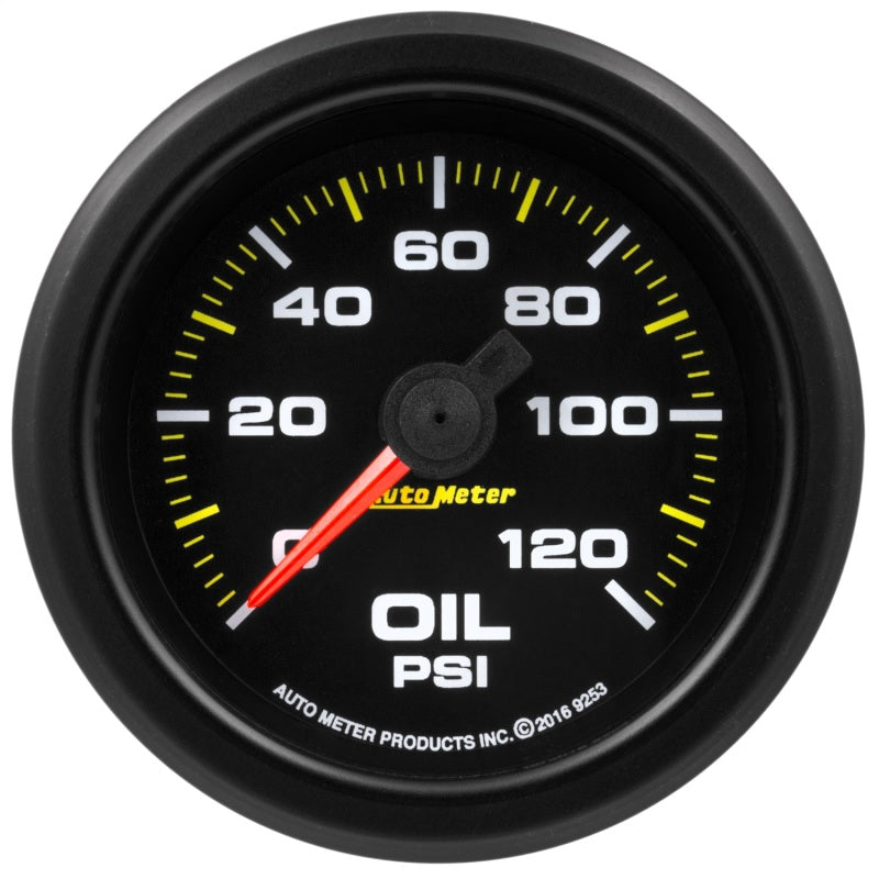 AutoMeter 9253 Autometer Extreme Environment 2-1/16in 120psi Stepper Motor Oil Pressure Gauge w/ Warning Light