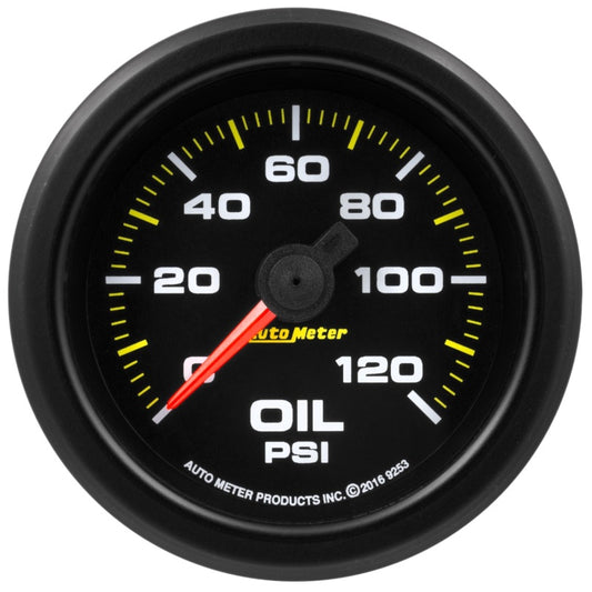 AutoMeter 9253 Autometer Extreme Environment 2-1/16in 120psi Stepper Motor Oil Pressure Gauge w/ Warning Light