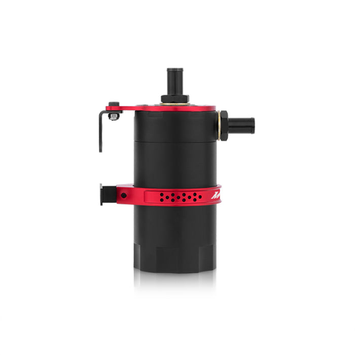 Mishimoto MMBCC-UNI-RD Universal Baffled Oil Catch Can - Red