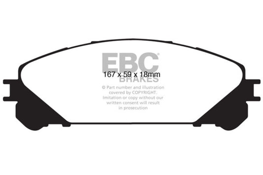 EBC DP31837C 15+ Lexus NX200t 2.0 Turbo Redstuff Front Brake Pads