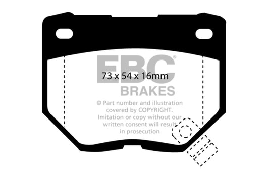 EBC DP3826C 89-95 Nissan Skyline (R32) 2.6 Twin Turbo GT-R Redstuff Rear Brake Pads