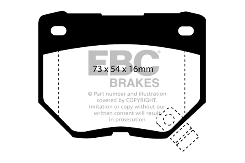 EBC DP3826C 89-95 Nissan Skyline (R32) 2.6 Twin Turbo GT-R Redstuff Rear Brake Pads