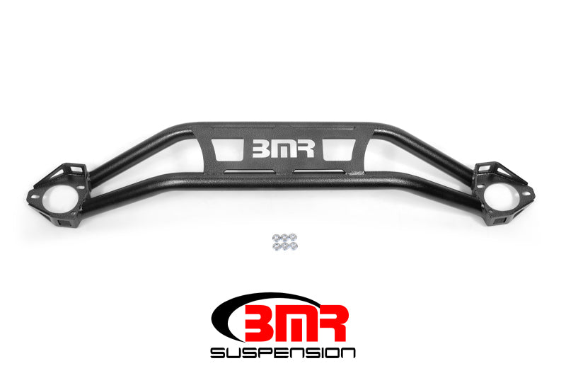BMR Suspension STB110H BMR 08-18 Dodge Challenger Front Strut Tower Brace - Black Hammertone (Twin Tube Design)