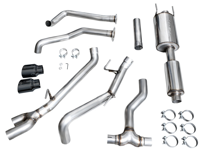 AWE Tuning 3015-33063 AWE 0FG Exhaust for 3rd Gen Toyota Tundra - Dual Diamond Black Tips