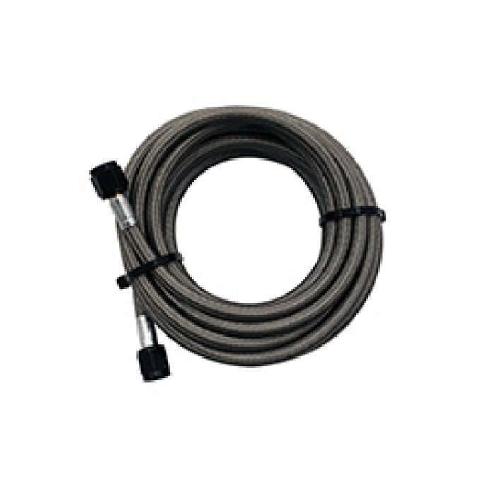 Snow Performance SNO-815-BRD 15ft Braided Stainless Line (Black) w/ -4AN Fittings (NX Version)