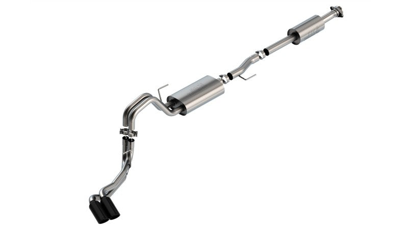 Borla 140873BC F-150 2021 5.0L 4dr CC SB EC STB Lariat/KR/Pltnm/LTD 3/2.25 DSE Cat-Back Touring BLK CHR Tips