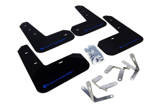 Rally Armor MF23-UR-BLK/BL 13-17 Subaru BRZ/Toyota FR-S Black UR Mud Flap w/Blue Logo