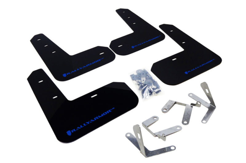Rally Armor MF23-UR-BLK/BL 13-17 Subaru BRZ/Toyota FR-S Black UR Mud Flap w/Blue Logo