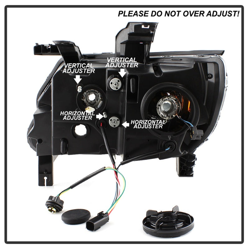 SPYDER 5085283 Spyder 15-17 Chevy Colorado Projector Headlights - Light Bar LED - Black (PRO-YD-CCO15-LBDRL-BK)
