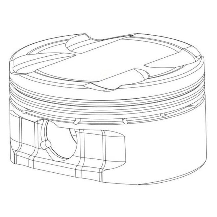 CP Pistons SC7236-1 CP Piston & Ring Set for Mitsubishi 4G63 2G - Bore (86mm) Rod (156mm) Dish (-14.1cc) CR (8.5) Single