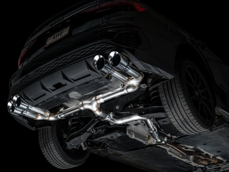 AWE Tuning 3020-42897 AWE 22-24 Audi 8Y S3 Track Edition Exhaust - Chrome Silver Tips