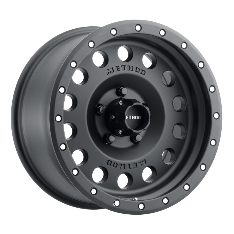 Method Wheels MR30778550500 Method MR307 Hole 17x8.5 0mm Offset 5x5 94mm CB Matte Black Wheel