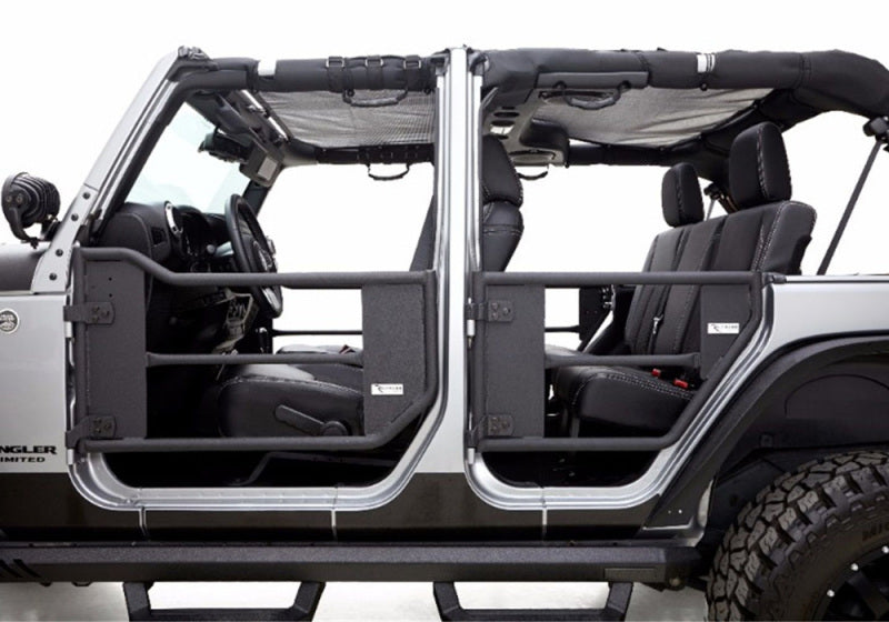 Rampage 7684 2007-2018 Jeep Wrangler(JK) Unlimited 4-Door Tube Doors With Netting - Black