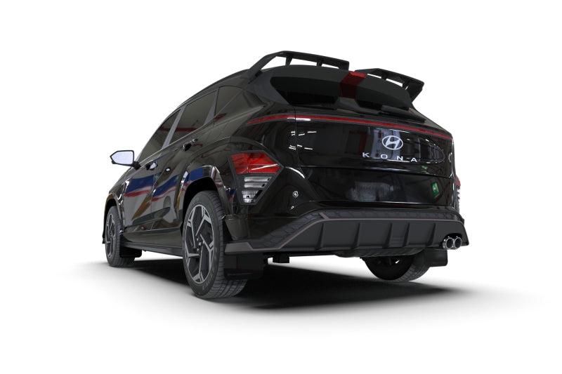 Rally Armor MF103-UR-BLK-MBK 24-25 Hyundai Kona N Line Black UR Mud Flap - Metallic Black Logo