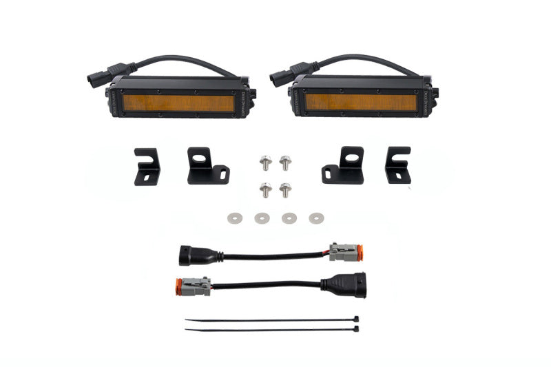 Diode Dynamics DD7932 2024+ Toyota Tacoma SS6 LED Fog Light Kit - Amber Wide