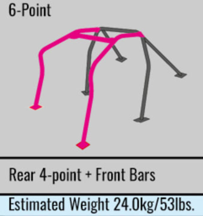 Cusco 666 270 E20 Safety 21 Roll Cage 6 Point 2 Passenger Around Dash 02-07 Subaru WRX / STI (S/O / No Cancel)