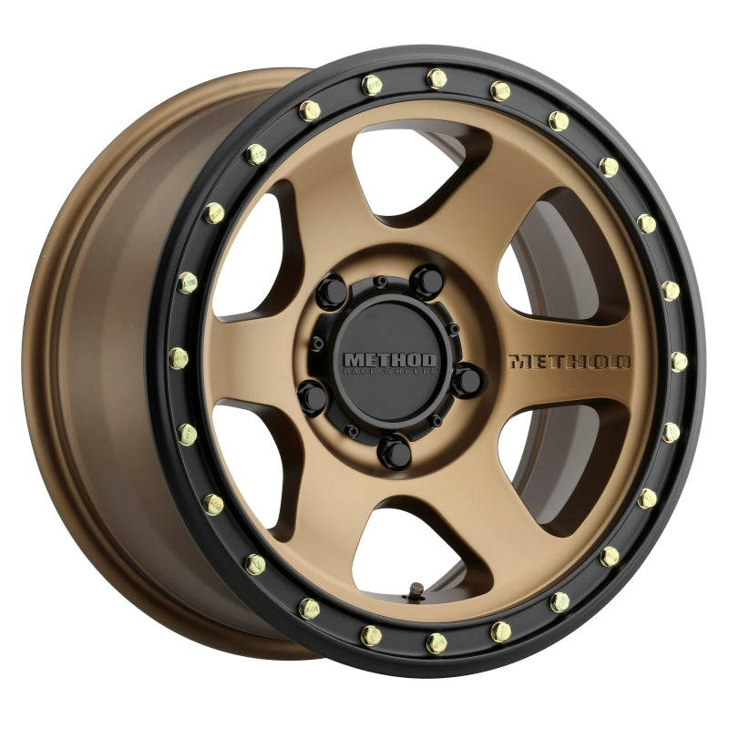 Method Wheels MR31078550900 Method MR310 Con6 17x8.5 0mm Offset 5x5 71.5mm CB Method Bronze/Black Street Loc Wheel