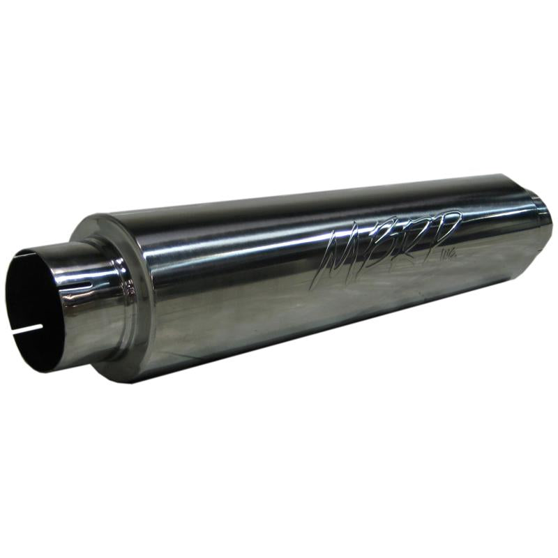 MBRP M1004A Universal Quiet Tone Muffler 4in Inlet/Outlet 24in Body 6in Dia 30in Overall Aluminum