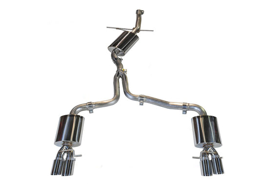 AWE Tuning 3015-42022 Audi B8 A5 2.0T Touring Edition Exhaust - Quad Outlet Polished Silver Tips