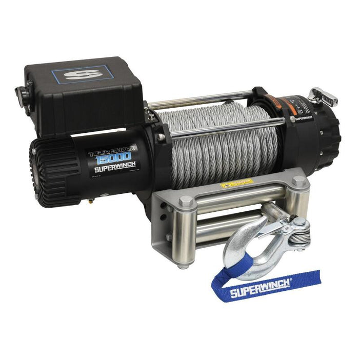 Superwinch 1515000 15000 LBS 12V DC 7/16in x 82ft Wire Rope Tiger Shark 11500 Winch